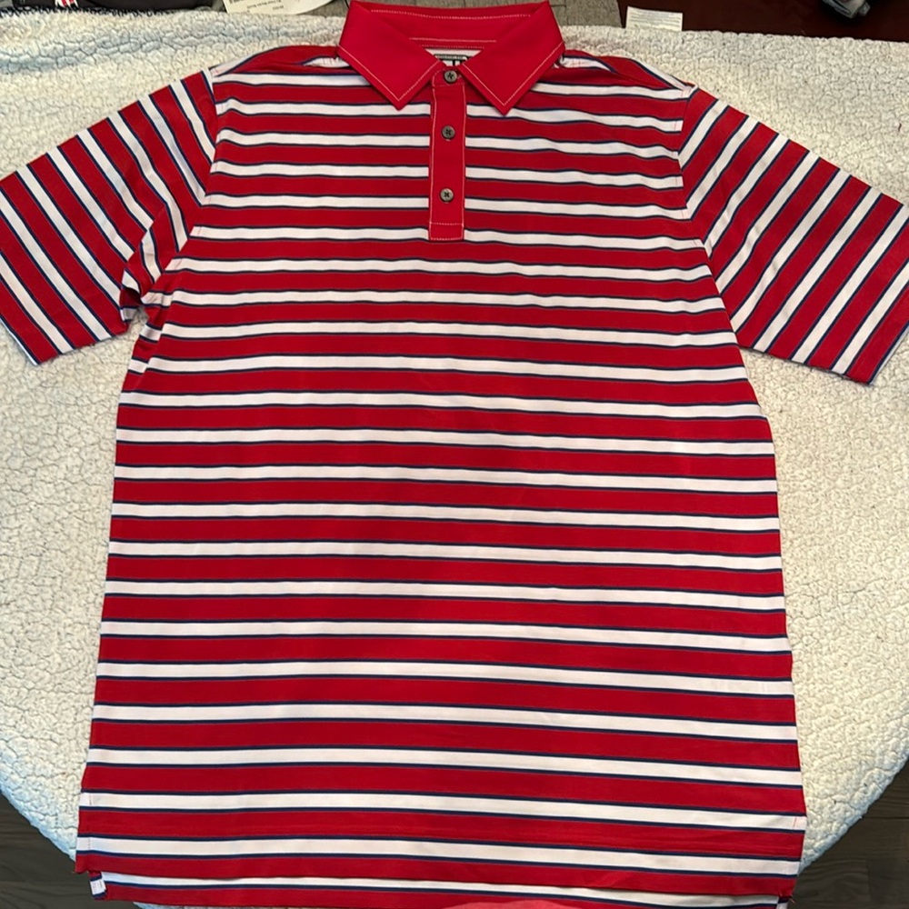 Foot Joy USA Golf Polo Size Large Red, White, and Blue